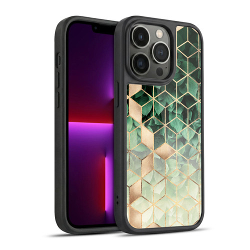 Elisabeth Fredriksson Sparkles Leaves And Cubes Gel Armour Case For Apple iPhone 13 Pro