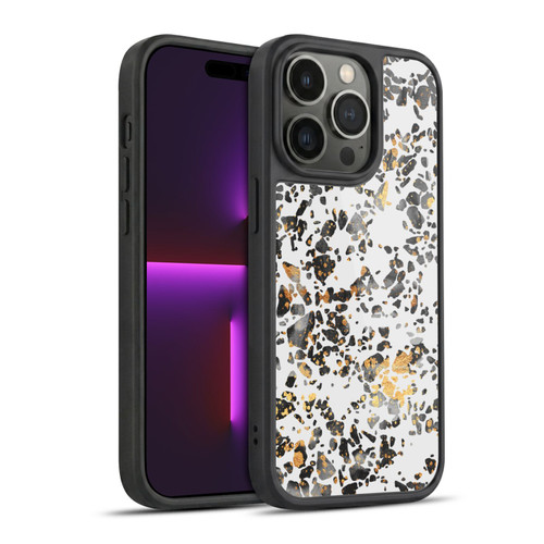 Elisabeth Fredriksson Sparkles Gold Speckled Terrazzo Gel Armour Case For Apple iPhone 14 Pro