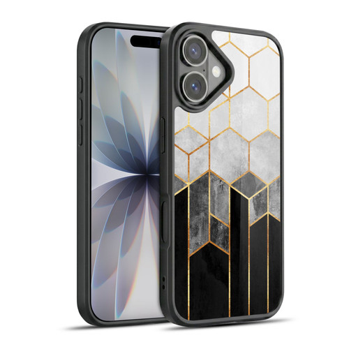 Elisabeth Fredriksson Sparkles Charcoal Hexagons Gel Armour Case For Apple iPhone 17