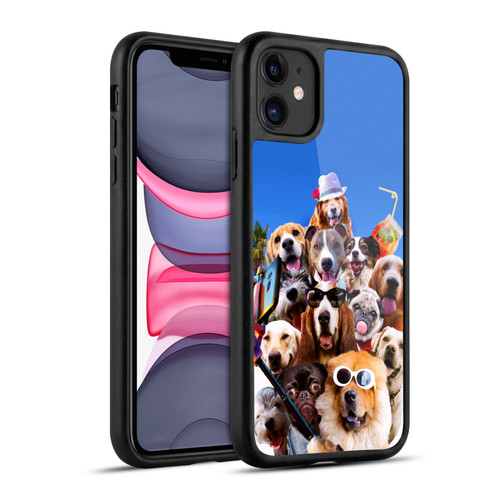 Random Galaxy Animals Beach Dog Selfie With Glasses Gel Armour Case For Apple iPhone 11