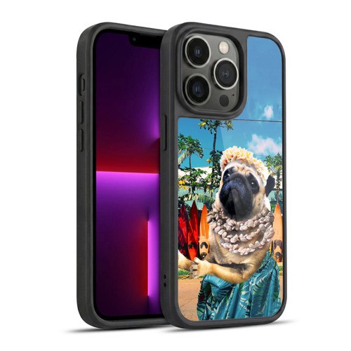 Random Galaxy Animals Aloha Hawaiian Pug Gel Armour Case For Apple iPhone 13 Pro