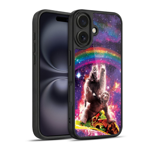 Random Galaxy Animals Space Cat Llama Sloth On Taco Gel Armour Case For Apple iPhone 16
