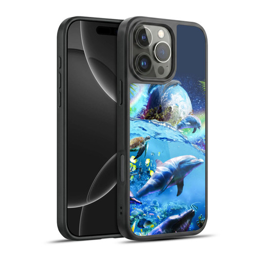 Random Galaxy Animals Galaxy Dolphins Gel Armour Case For Apple iPhone 16 Pro Max