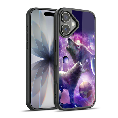 Random Galaxy Animals Cosmic Wolf Space Gel Armour Case For Apple iPhone 17
