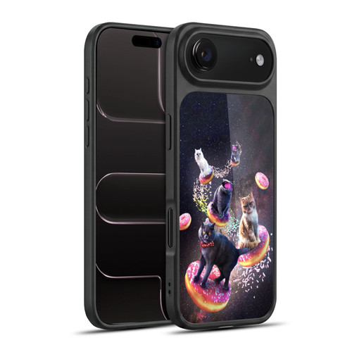 Random Galaxy Animals Space Cats Riding Donuts Gel Armour Case For Apple iPhone 17 Air