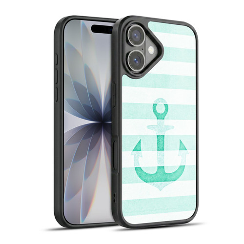 Monika Strigel Vintage Anchors Mint Gel Armour Case For Apple iPhone 17