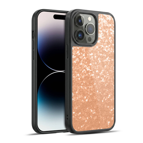 PLdesign Sparkle Prints Peach Gel Armour Case For Apple iPhone 14 Pro Max