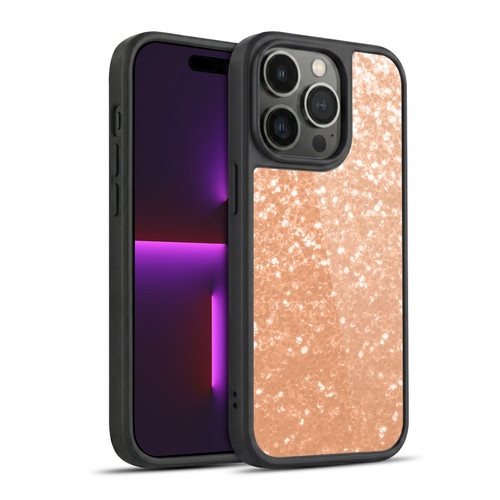 PLdesign Sparkle Prints Peach Gel Armour Case For Apple iPhone 14 Pro