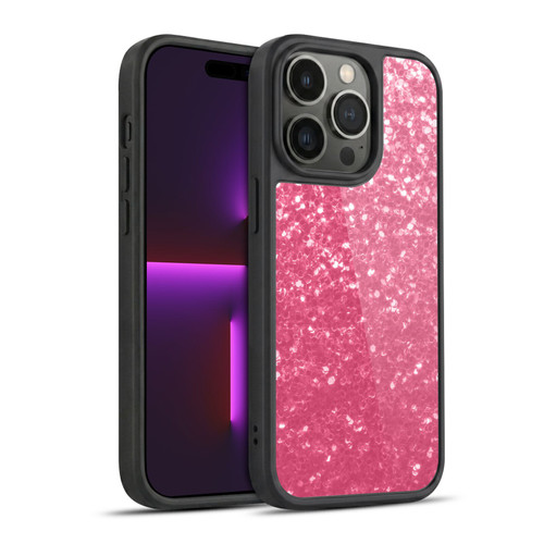 PLdesign Sparkle Prints Rose Pink Gel Armour Case For Apple iPhone 14 Pro