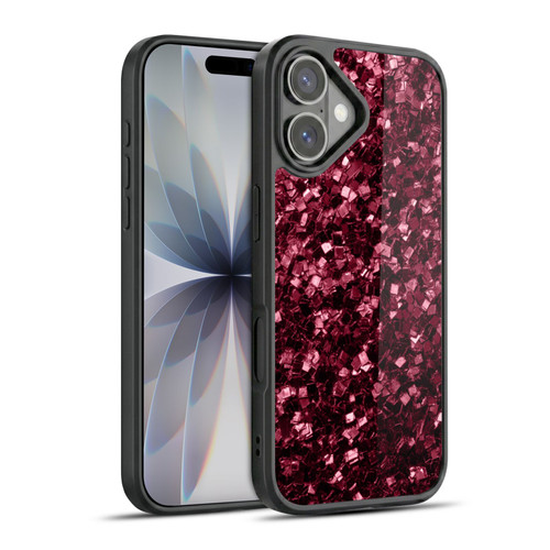 PLdesign Sparkle Prints Burgundy Red Gel Armour Case For Apple iPhone 17