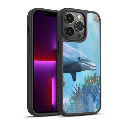 Simone Gatterwe Dolphins Seascape Gel Armour Case For Apple iPhone 13 Pro