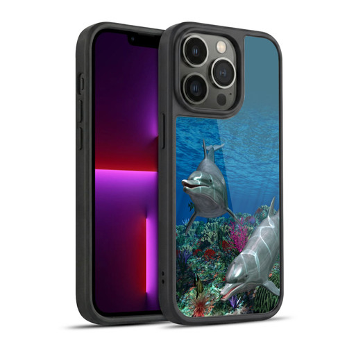 Simone Gatterwe Dolphins Twins Gel Armour Case For Apple iPhone 13 Pro