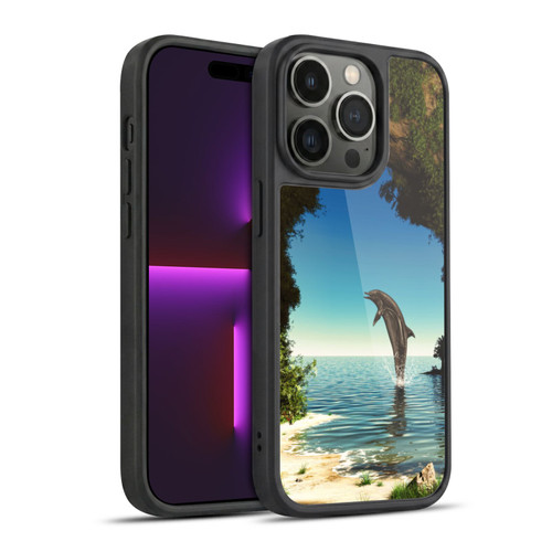 Simone Gatterwe Dolphins Hidden Cave Gel Armour Case For Apple iPhone 14 Pro