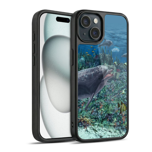 Simone Gatterwe Dolphins Reef Play Gel Armour Case For Apple iPhone 15