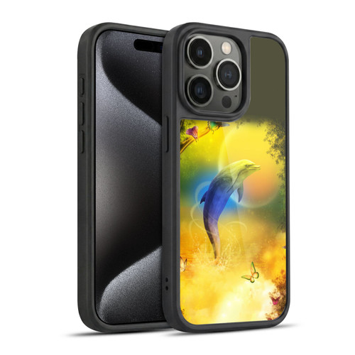 Simone Gatterwe Dolphins Colorful Dolphin Gel Armour Case For Apple iPhone 15 Pro