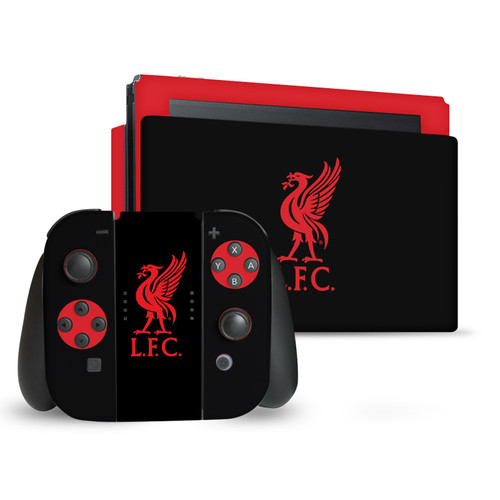 Liverpool Football Club Art Liver Bird Red On Black Vinyl Sticker Skin Decal Cover for Nintendo Switch Bundle