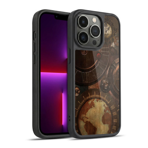 Simone Gatterwe Steampunk Clocks And Gears Gel Armour Case For Apple iPhone 13 Pro