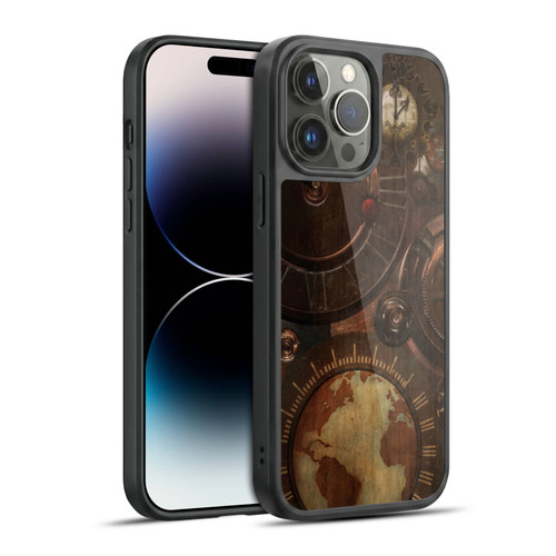 Simone Gatterwe Steampunk Clocks And Gears Gel Armour Case For Apple iPhone 14 Pro Max