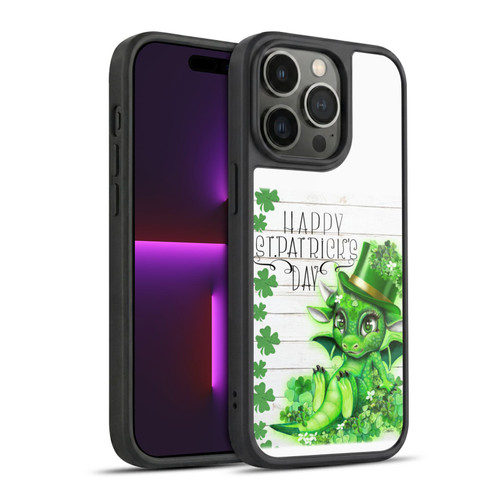 Sheena Pike Holiday St. Patrick Day Clover Dragon Gel Armour Case For Apple iPhone 14 Pro
