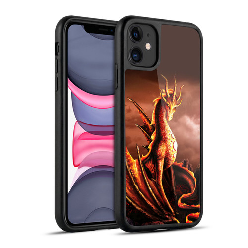 Sarah Richter Fantasy Creatures Red Fire Dragon With Volcano Gel Armour Case For Apple iPhone 11
