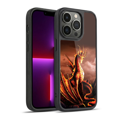 Sarah Richter Fantasy Creatures Red Fire Dragon With Volcano Gel Armour Case For Apple iPhone 13 Pro