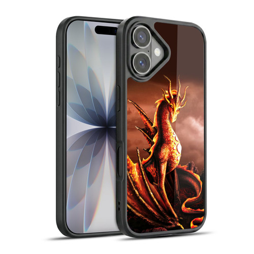 Sarah Richter Fantasy Creatures Red Fire Dragon With Volcano Gel Armour Case For Apple iPhone 17