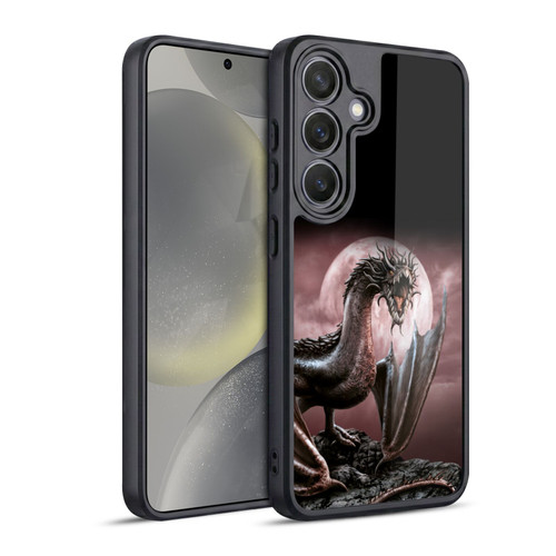 Sarah Richter Fantasy Creatures Black Dragon Roaring Gel Armour Case For Samsung Galaxy S24 5G