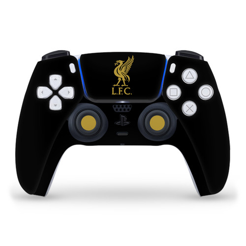 Liverpool Football Club Art Liver Bird Gold On Black Vinyl Sticker Skin Decal Cover for Sony PS5 Sony DualSense Controller