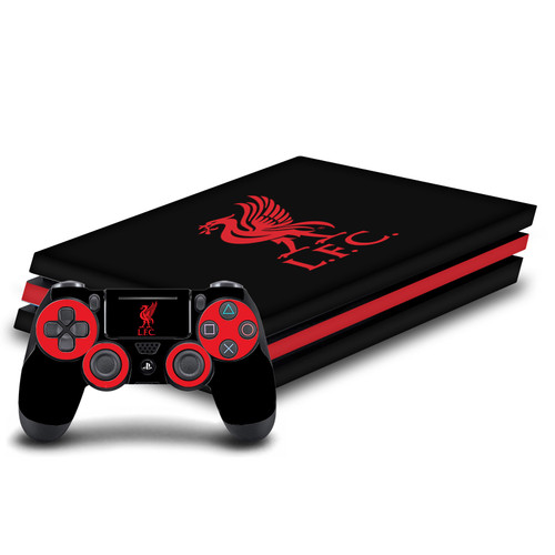 Liverpool Football Club Art Liver Bird Red On Black Vinyl Sticker Skin Decal Cover for Sony PS4 Pro Bundle