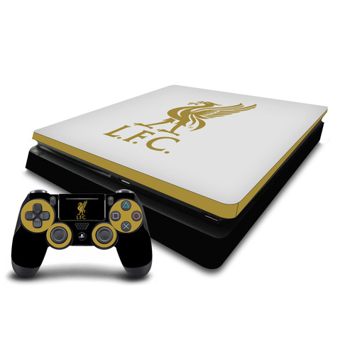 Liverpool Football Club Art Liver Bird Gold On Black Vinyl Sticker Skin Decal Cover for Sony PS4 Slim Console & Controller