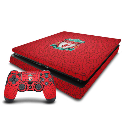 Liverpool Football Club Art Crest Red Mosaic Vinyl Sticker Skin Decal Cover for Sony PS4 Slim Console & Controller