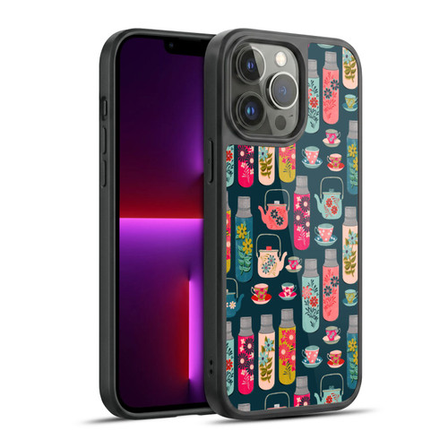Andrea Lauren Design Food Pattern Jars & Teacups Gel Armour Case For Apple iPhone 13 Pro Max