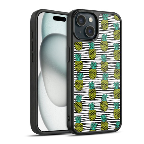 Andrea Lauren Design Food Pattern Pineapples Gel Armour Case For Apple iPhone 15
