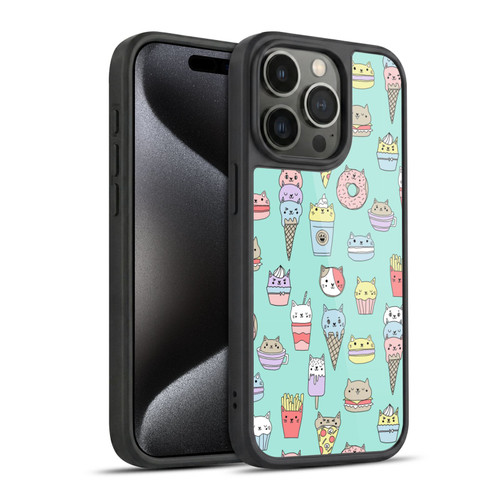 Andrea Lauren Design Food Pattern Catfood Gel Armour Case For Apple iPhone 15 Pro