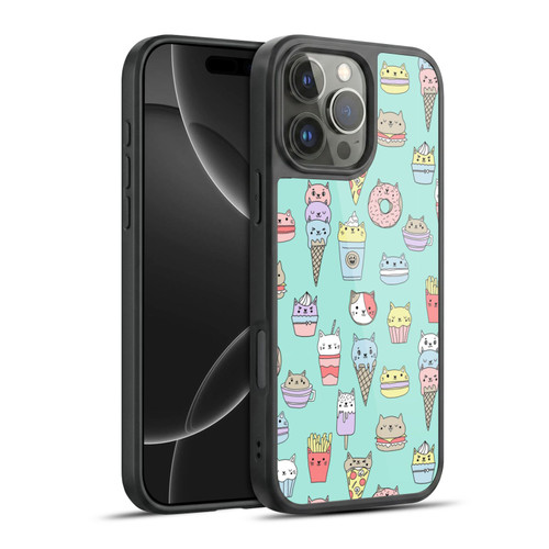 Andrea Lauren Design Food Pattern Catfood Gel Armour Case For Apple iPhone 16 Pro Max