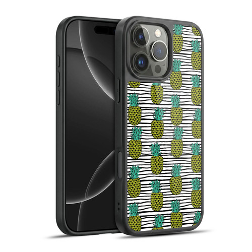 Andrea Lauren Design Food Pattern Pineapples Gel Armour Case For Apple iPhone 16 Pro Max