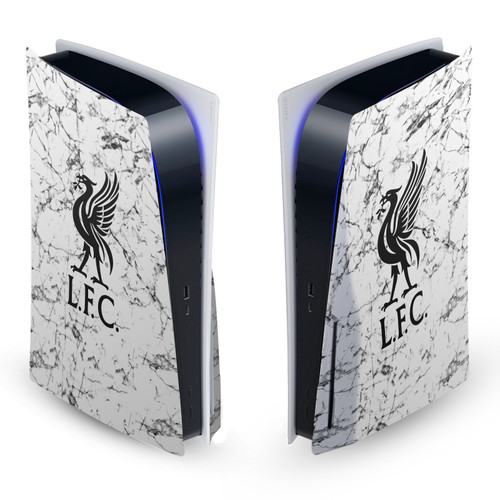 Liverpool Football Club Art Black Liver Bird Marble Vinyl Sticker Skin Decal Cover for Sony PS5 Disc Edition Console