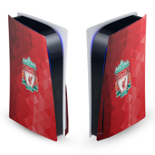 Liverpool Football Club Art Crest Red Geometric Vinyl Sticker Skin Decal Cover for Sony PS5 Disc Edition Console