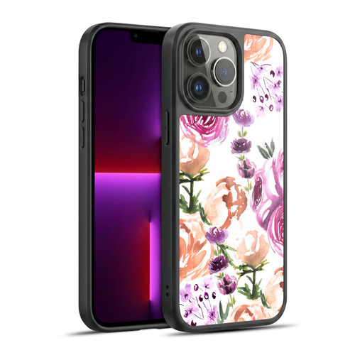 Anis Illustration Flowers Watercolour Gel Armour Case For Apple iPhone 13 Pro Max