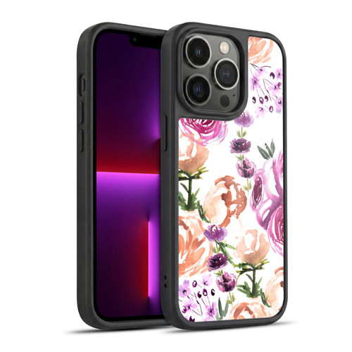 Anis Illustration Flowers Watercolour Gel Armour Case For Apple iPhone 13 Pro