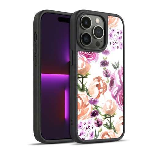 Anis Illustration Flowers Watercolour Gel Armour Case For Apple iPhone 14 Pro