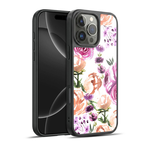 Anis Illustration Flowers Watercolour Gel Armour Case For Apple iPhone 16 Pro Max