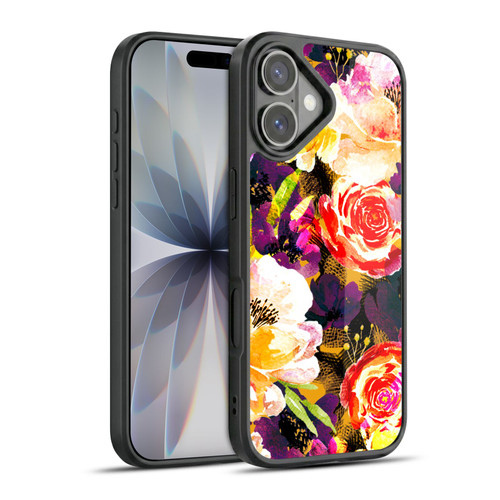 Anis Illustration Flowers Purple Gel Armour Case For Apple iPhone 17