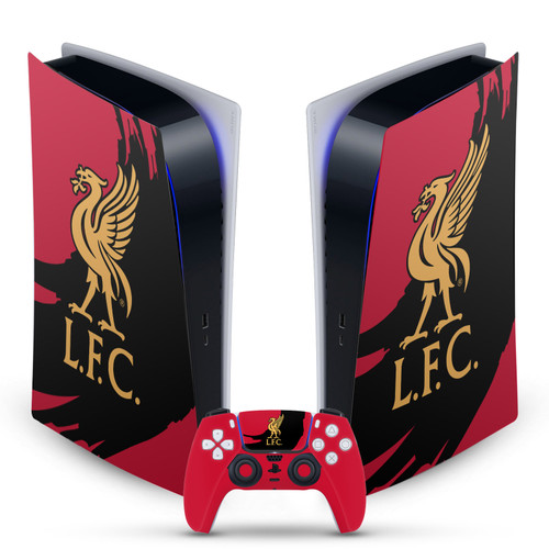 Liverpool Football Club Art Sweep Stroke Vinyl Sticker Skin Decal Cover for Sony PS5 Digital Edition Bundle