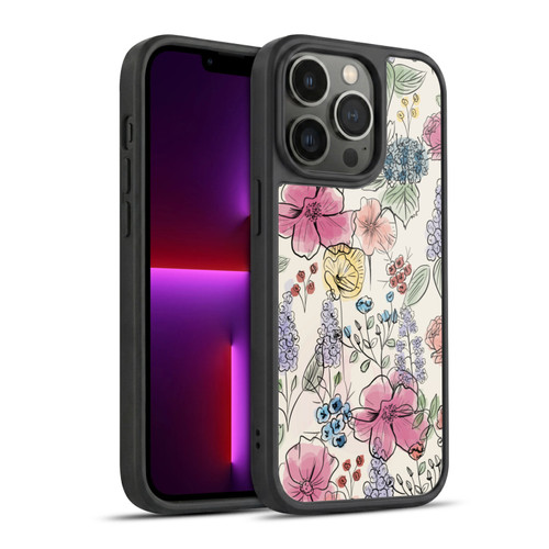 Anis Illustration Floral Pattern Wild Garden Gel Armour Case For Apple iPhone 13 Pro