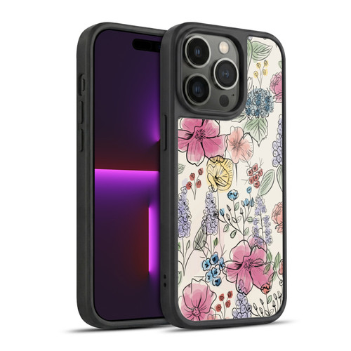 Anis Illustration Floral Pattern Wild Garden Gel Armour Case For Apple iPhone 14 Pro