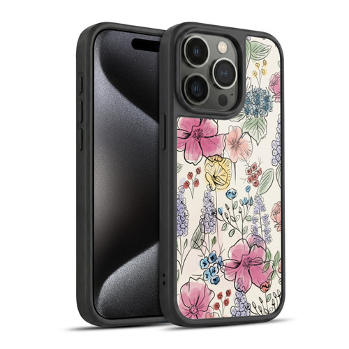 Anis Illustration Floral Pattern Wild Garden Gel Armour Case For Apple iPhone 15 Pro