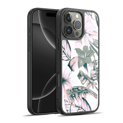 Anis Illustration Floral Pattern Pink Tropicals Gel Armour Case For Apple iPhone 16 Pro Max