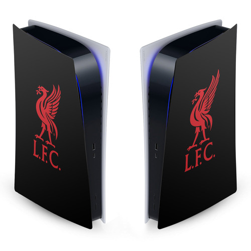 Liverpool Football Club Art Liver Bird Red On Black Vinyl Sticker Skin Decal Cover for Sony PS5 Digital Edition Console