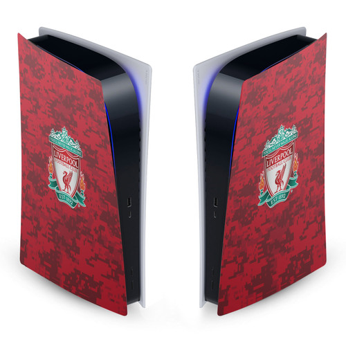 Liverpool Football Club Art Crest Red Camouflage Vinyl Sticker Skin Decal Cover for Sony PS5 Digital Edition Console